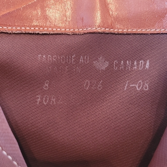 VINTAGE THE BAY Above Ankle Block Heel Boot, Brown Leather, Made in Canada - Picture 14 of 16